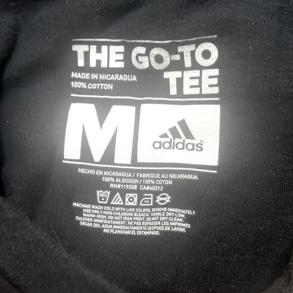 ADIDAS WOMENS TEE ROSE FLORAL GRAPHIC T-SHIRT BLACK MULTI SIZE M NWOT - Picture 4 of 4